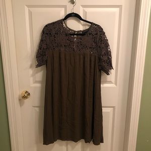 Lane Bryant olive green dress - size 14